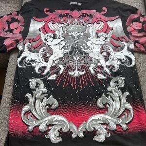 Contender Men’s Sz 2 xl Y2K Affliction Style Graphic Tee